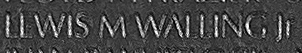 Engraved name on The Wall of Second Lieutenant Lewis Metcalfe Walling, Jr., U.S. Army